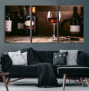 Red Wine and Bottle Canvas Print by MyGreatCanvas | Canvas Wall Art Prints | Photo Prints & Wall Decor