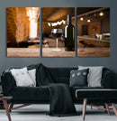 Wine and Bottle Wall Art Canvas Print by MyGreatCanvas | Canvas Wall Art Prints | Photo Prints & Wall Decor