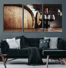Wine and Barrel Wall Art Canvas Print by MyGreatCanvas | Canvas Wall Art Prints | Photo Prints & Wall Decor