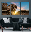 Buddha Statue and Daylight Wall Art, Buddha Statue Wall Art by MyGreatCanvas | Canvas Wall Art Prints | Photo Prints & Wall Decor