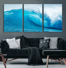 Big Ocean Surfing Wave Wall Art Canvas Print by MyGreatCanvas | Canvas Wall Art Prints | Photo Prints & Wall Decor
