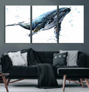 Watercolor Whale Wall Art Canvas Print by MyGreatCanvas | Canvas Wall Art Prints | Photo Prints & Wall Decor