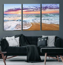 Coastal Sunset Art Beach Canvas Wall Art Print | Ocean Waves by MyGreatCanvas | Canvas Wall Art Prints | Photo Prints & Wall Decor