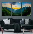 Green Forest Wall Art Canvas Print