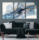 Abstract Art Print - Blue Abstract Canvas Wall Art Print by MyGreatCanvas | Canvas Wall Art Prints | Photo Prints & Wall Decor