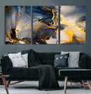 Large Abstract Wall Art Print - Gold and Blue Abstract by MyGreatCanvas | Canvas Wall Art Prints | Photo Prints & Wall Decor
