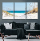 Serene Coastal Dune Path with Ocean View, 3-Panel Beach