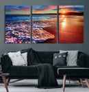 Colorful Coastal Sunset on the Beach Canvas Print, Ocean