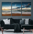 Ocean Beach Wall Art Canvas Print Sunset Artwork Print