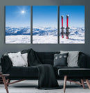 Ski Season Snow Wall Art Canvas Print