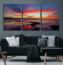Glorious Sunset on The Beach Wall Art Canvas Print