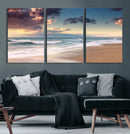 Cloudy Weather Beach Sunset Canvas Print | Sunrise Wall Art by MyGreatCanvas | Canvas Wall Art Prints | Photo Prints & Wall Decor