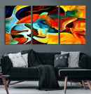 Human Love Figures Abstract Wall Art Canvas Print