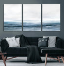Blue Ocean Abstract Artwork Wall Art Canvas Print