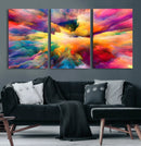 Blazing Vibrant Colors Cloud Wall Art Canvas Print