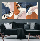 Boho Wall Art Canvas Print Set Mid-Century Prints Bohemian