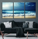 Majestic Ocean Wave Wall Art Canvas | 3 Panel Large Seascape
