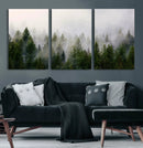 Forest Wall Art Canvas Print | Foggy Forest Wall Art | Pine