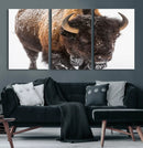 Bison Wall Art Canvas Print For Farmhouse, Wild Animal Wall by MyGreatCanvas | Canvas Wall Art Prints | Photo Prints & Wall Decor