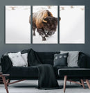 Bison Winter Wall Art Canvas Print For Farmhouse Decor by MyGreatCanvas | Canvas Wall Art Prints | Photo Prints & Wall Decor