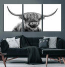 Scottish Highland Cow Cattle Art Print Wall Art Canvas Print by MyGreatCanvas | Canvas Wall Art Prints | Photo Prints & Wall Decor