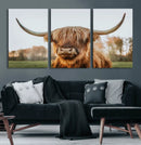 Highland Cow Animal Scottish Cattle Art Print Farmhouse Wall