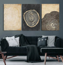 Tree Rings Canvas Wall Art Print – Minimalist Natural