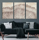 Tree Ring Wall Art Triptych, Rustic Wood Ring Canvas Print, by MyGreatCanvas | Canvas Wall Art Prints | Photo Prints & Wall Decor