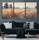 Golden Fields Canvas Wall Art Print – Serene Landscape of
