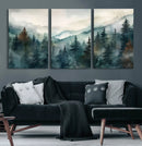 Serenity Forest Wall Art Canvas | Foggy Mountain Landscape