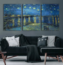 Vincent van Gogh Starry Night over the Rhone Abstract Wall