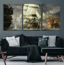 Pirate Ship War Wall Art Canvas Print by MyGreatCanvas | Canvas Wall Art Prints | Photo Prints & Wall Decor