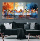 Abstract Watercolor The Last Supper Wall Art