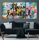 Life Beautiful Art Print - Banksy Graffiti Wall Art Canvas by MyGreatCanvas | Canvas Wall Art Prints | Photo Prints & Wall Decor