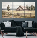 Rustic Farmhouse Barn Wall Art | 3-Panel Framed Gallery Wrap by MyGreatCanvas | Canvas Wall Art Prints | Photo Prints & Wall Decor