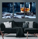 Whiskey Ice Wall Art Canvas Print