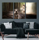 Jesus Canvas Wall Art - Jesus Running After Lost Lamb,