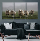 Flock of Sheep in a Mystical Fog – Pastoral Wall Art Canvas by MyGreatCanvas | Canvas Wall Art Prints | Photo Prints & Wall Decor