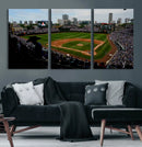 Chicago Cubs Baseball Team Print - Wrigley Field Stadium