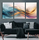 Abstract Flowing Colors Wall Art Canvas Print