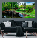 Augusta National Golf Club Wall Art - Panoramic Bridge & by MyGreatCanvas | Canvas Wall Art Prints | Photo Prints & Wall Decor