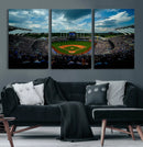 3-Panel Kauffman Stadium Wall Art Print | Large Kansas City