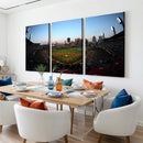 PNC Park Evening Game Triple Canvas Wall Art - Pittsburgh