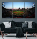 PNC Park Evening Game Triple Canvas Wall Art - Pittsburgh