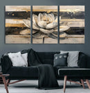 Lotus Flower Wall Art – Framed Abstract Floral Canvas by MyGreatCanvas | Canvas Wall Art Prints | Photo Prints & Wall Decor