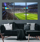 Tottenham Hotspur Stadium Canvas Print, Match Day Triple