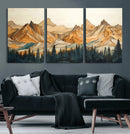 Rustic Wood Mountain Wall Art Print | Triptych Giclee Print by MyGreatCanvas | Canvas Wall Art Prints | Photo Prints & Wall Decor
