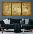 Vintage Game of Thrones Map Wall Art | Westeros and Essos