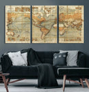Push Pin World Map Canvas Print – Travel Tracker Wall Art by MyGreatCanvas | Canvas Wall Art Prints | Photo Prints & Wall Decor