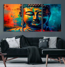Colorful Buddha Wall Art – Framed Abstract Portrait Canvas by MyGreatCanvas | Canvas Wall Art Prints | Photo Prints & Wall Decor